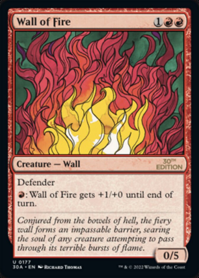 Wall of Fire [30th Anniversary Edition] - Magic: The Gathering - Card Brawlers | Quebec | Canada |