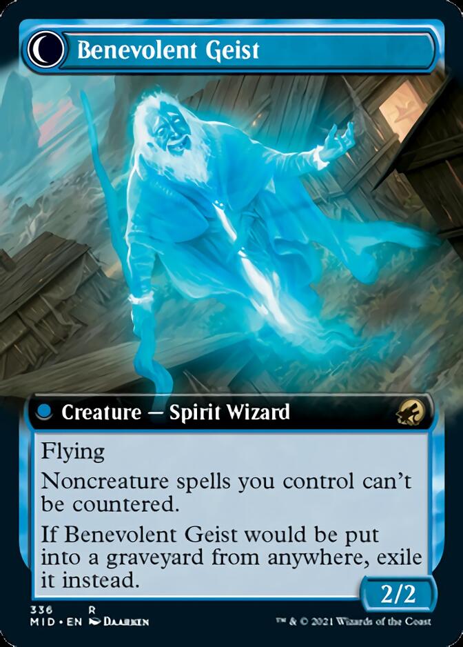 Malevolent Hermit // Benevolent Geist (Extended Art) [Innistrad: Midnight Hunt] - Magic: The Gathering - Card Brawlers | Quebec | Canada |