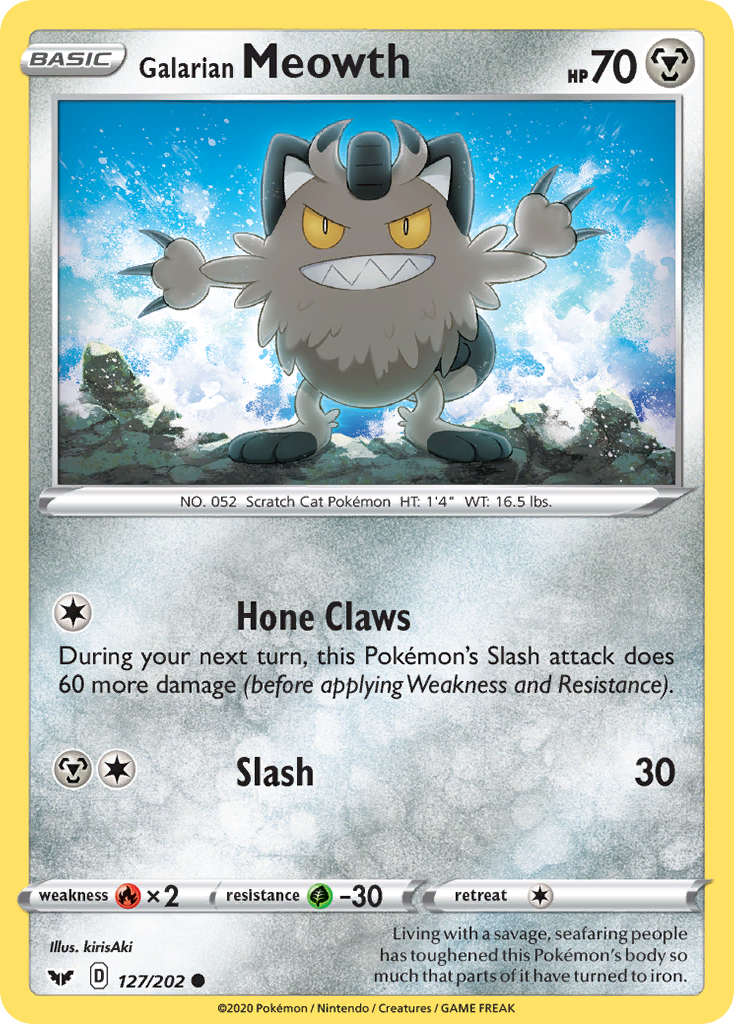 Galarian Meowth (127/202) [Sword & Shield: Base Set] - Pokémon - Card Brawlers | Quebec | Canada |