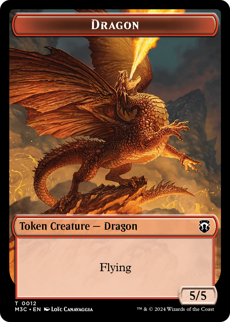 Dragon (Ripple Foil) // Treasure Double-Sided Token [Modern Horizons 3 Commander Tokens] - Magic: The Gathering - Card Brawlers | Quebec | Canada |