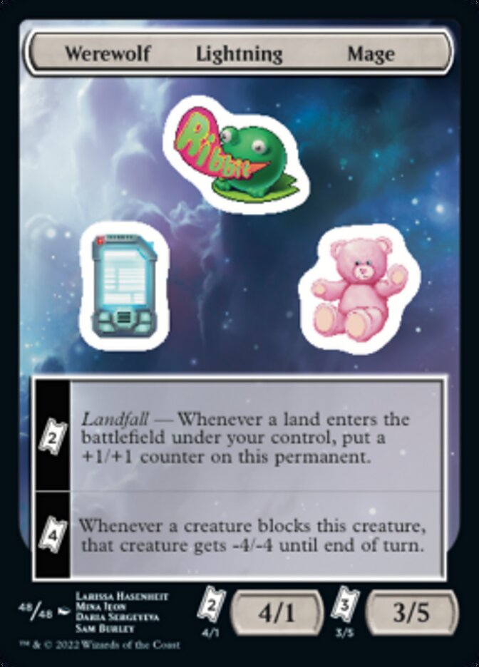 Werewolf Lightning Mage [Unfinity Stickers] - Magic: The Gathering - Card Brawlers | Quebec | Canada |