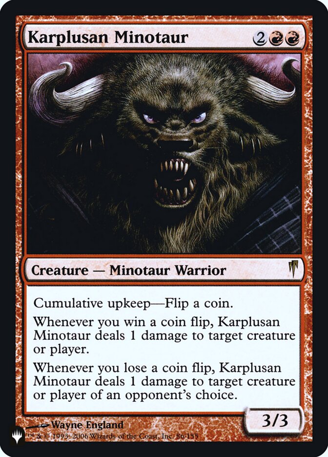 Karplusan Minotaur [Secret Lair: Heads I Win, Tails You Lose] - Magic: The Gathering - Card Brawlers | Quebec | Canada |