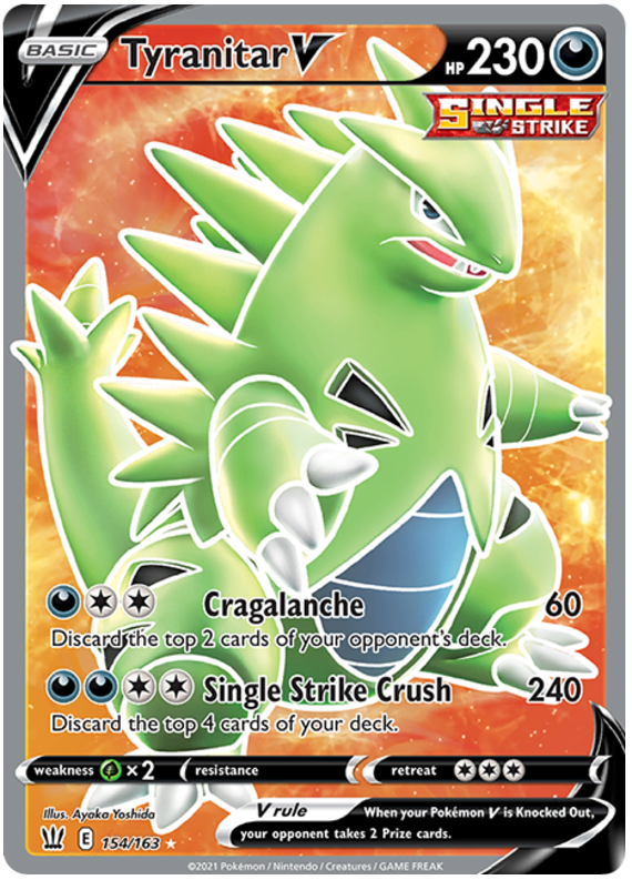 Tyranitar V (154/163) [Sword & Shield: Battle Styles] - Pokémon - Card Brawlers | Quebec | Canada |