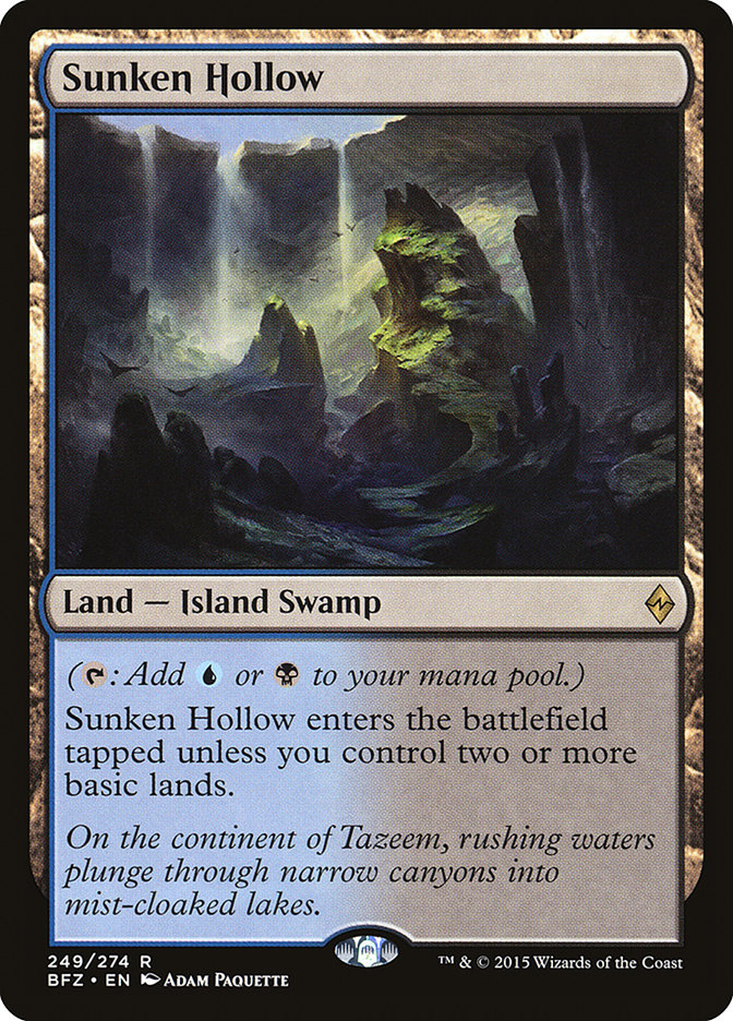 Sunken Hollow [Battle for Zendikar] - Magic: The Gathering - Card Brawlers | Quebec | Canada |