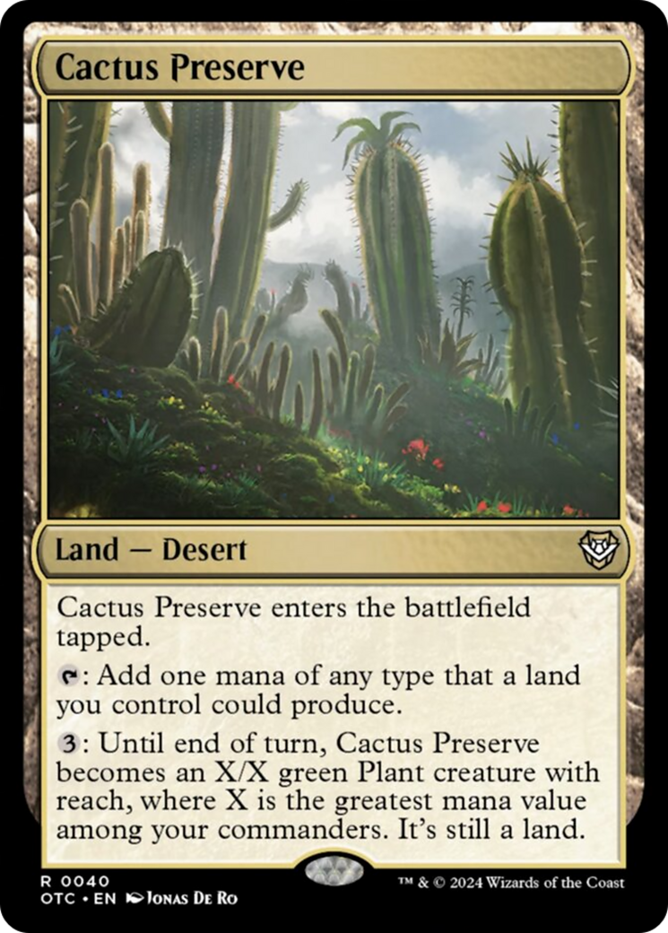 Cactus Preserve [Outlaws of Thunder Junction Commander] - Magic: The Gathering - Card Brawlers | Quebec | Canada |