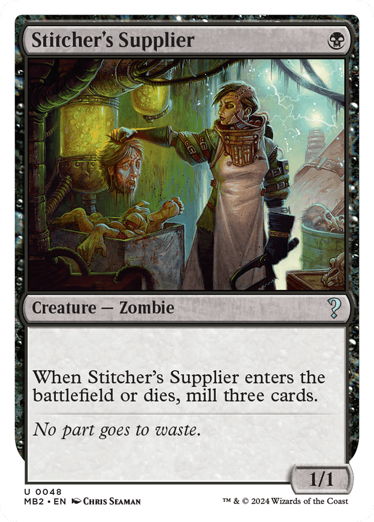 Stitcher's Supplier (White Border) [Mystery Booster 2] - Magic: The Gathering - Card Brawlers | Quebec | Canada |