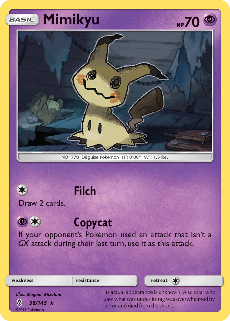 Mimikyu (58/145) [Sun & Moon: Guardians Rising] - Pokémon - Card Brawlers | Quebec | Canada |