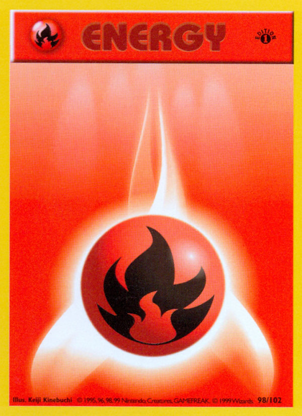 Fire Energy (98/102) (Shadowless) [Base Set 1st Edition] - Pokémon - Card Brawlers | Quebec | Canada |
