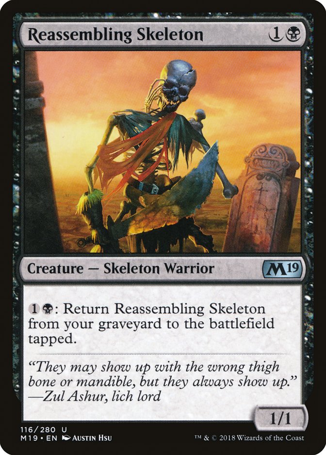 Reassembling Skeleton [Core Set 2019] - Magic: The Gathering - Card Brawlers | Quebec | Canada |