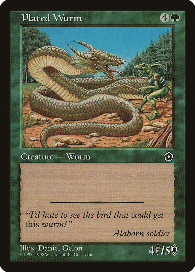 Plated Wurm [Portal Second Age] - Magic: The Gathering - Card Brawlers | Quebec | Canada |
