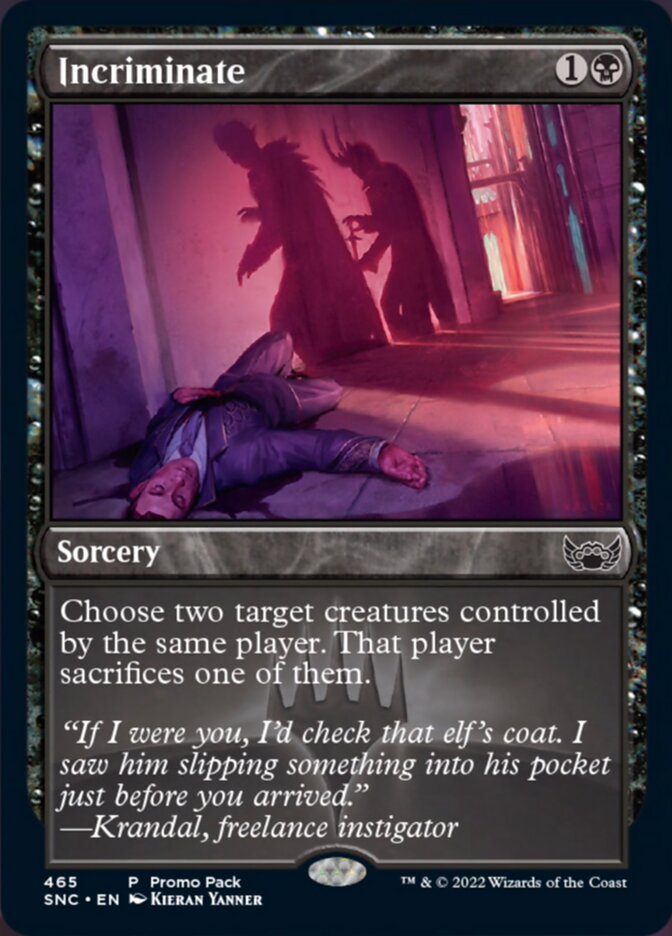Incriminate (Promo Pack) [Streets of New Capenna] - Magic: The Gathering - Card Brawlers | Quebec | Canada |
