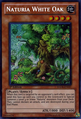 Naturia White Oak [HA04-EN051] Secret Rare - Yu-Gi-Oh! - Card Brawlers | Quebec | Canada |