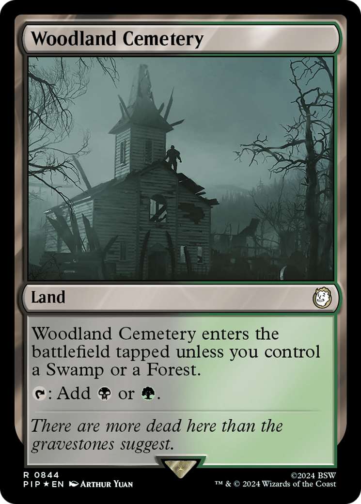 Woodland Cemetery (Surge Foil) [Fallout] - Magic: The Gathering - Card Brawlers | Quebec | Canada |