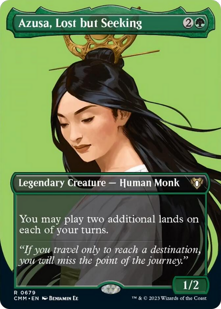 Azusa, Lost but Seeking (Borderless Profile) [Commander Masters] - Magic: The Gathering - Card Brawlers | Quebec | Canada |