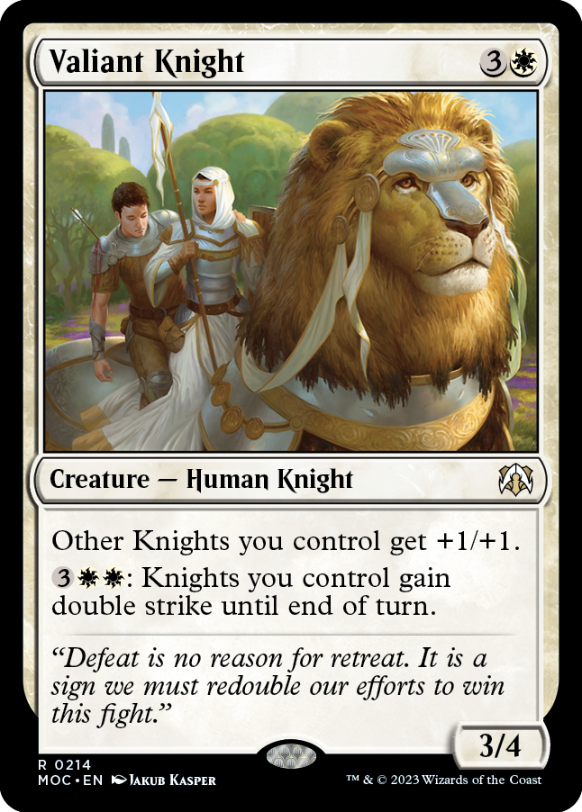 Valiant Knight [March of the Machine Commander] - Magic: The Gathering - Card Brawlers | Quebec | Canada |