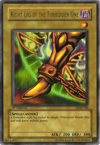 Right Leg of the Forbidden One [LOB-120] Ultra Rare - Yu-Gi-Oh! - Card Brawlers | Quebec | Canada |
