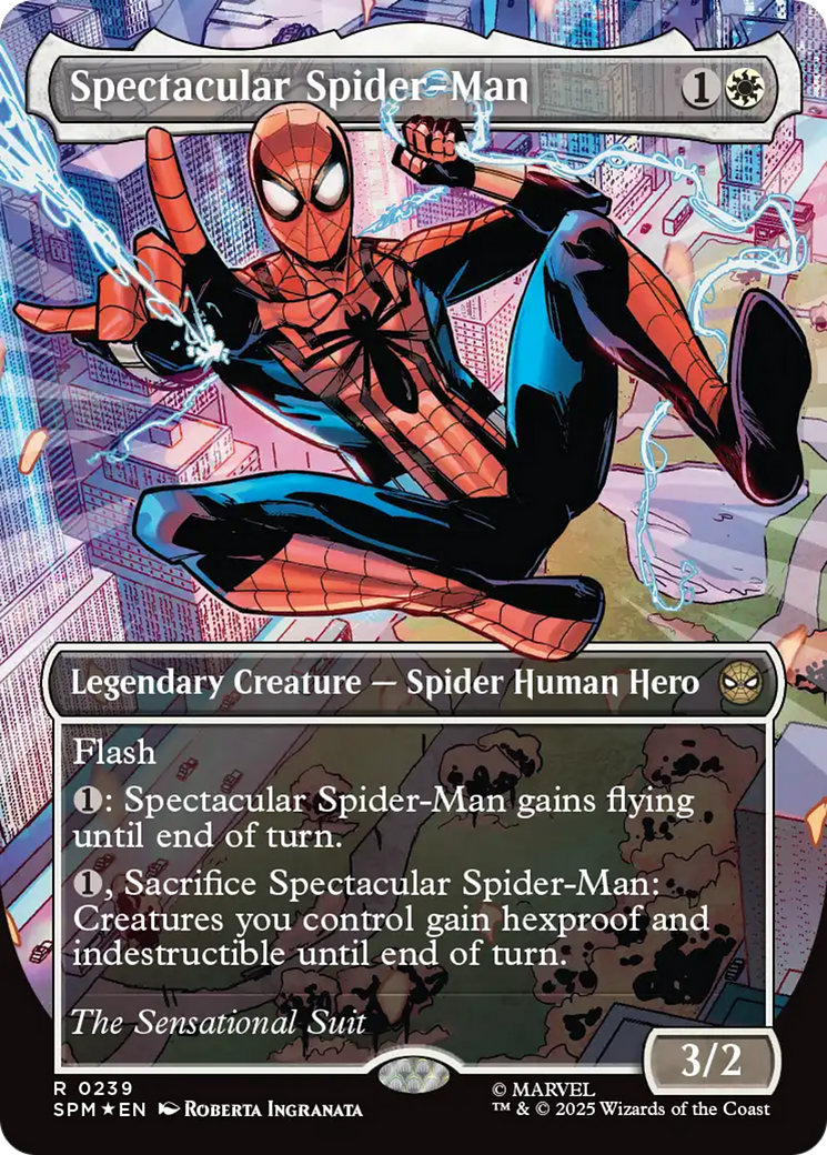 Spectacular Spider-Man (0239) (Borderless) (Textured Foil) [Marvel's Spider-Man] - Magic: The Gathering - Card Brawlers | Quebec | Canada |