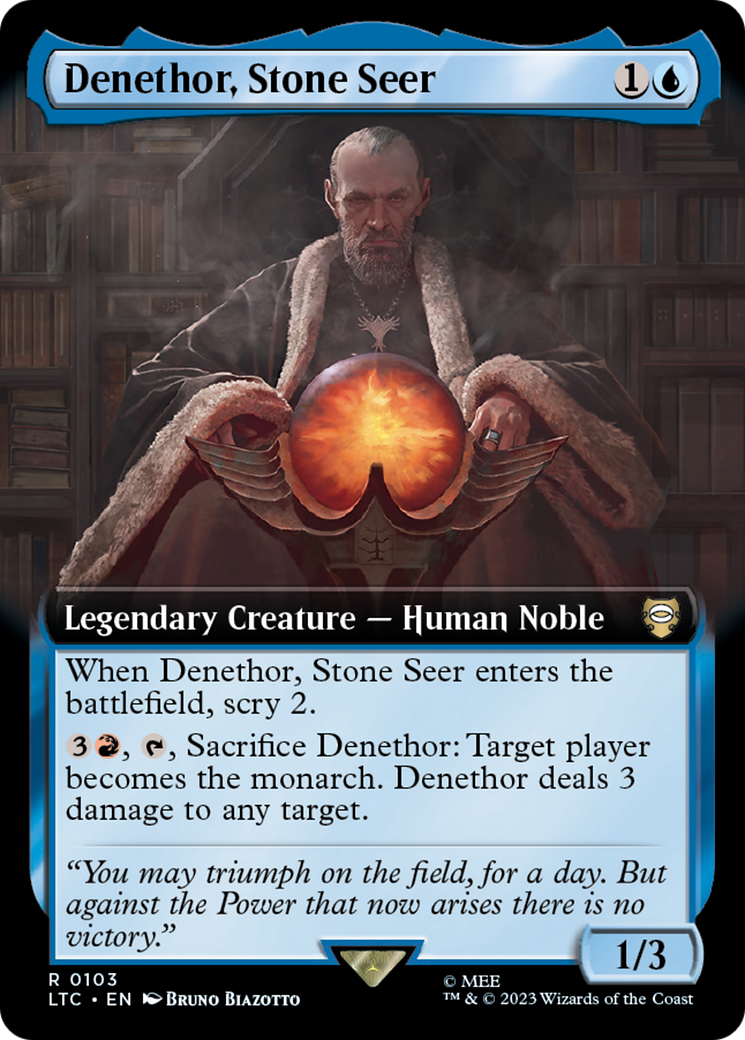 Denethor, Stone Seer (Extended Art) [The Lord of the Rings: Tales of Middle-Earth Commander] - Magic: The Gathering - Card Brawlers | Quebec | Canada |