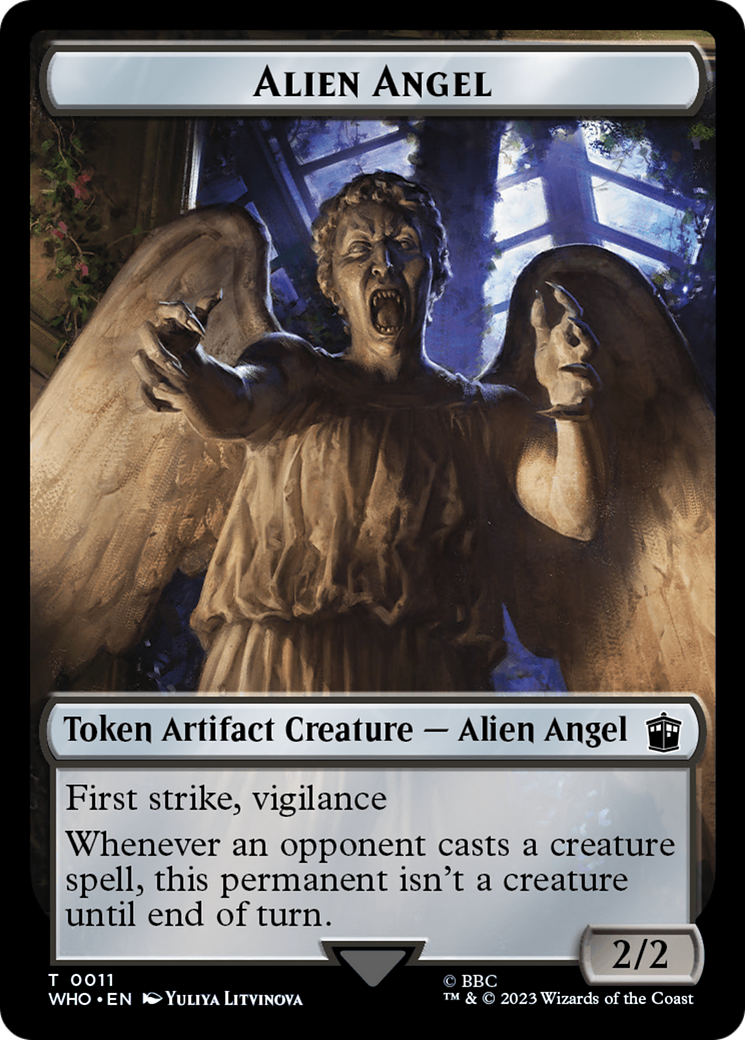 Alien Angel // Alien Warrior Double-Sided Token [Doctor Who Tokens] - Magic: The Gathering - Card Brawlers | Quebec | Canada |