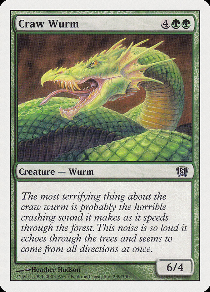 Craw Wurm [Eighth Edition] - Magic: The Gathering - Card Brawlers | Quebec | Canada |