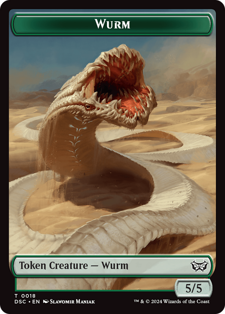 Wurm (0018) // Fractal Double-Sided Token [Duskmourn: House of Horror Commander Tokens] - Magic: The Gathering - Card Brawlers | Quebec | Canada |
