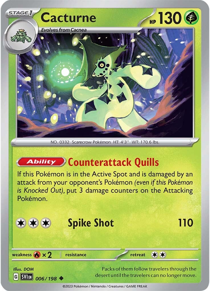 Cacturne (006/198) [Scarlet & Violet: Base Set] - Pokémon - Card Brawlers | Quebec | Canada |