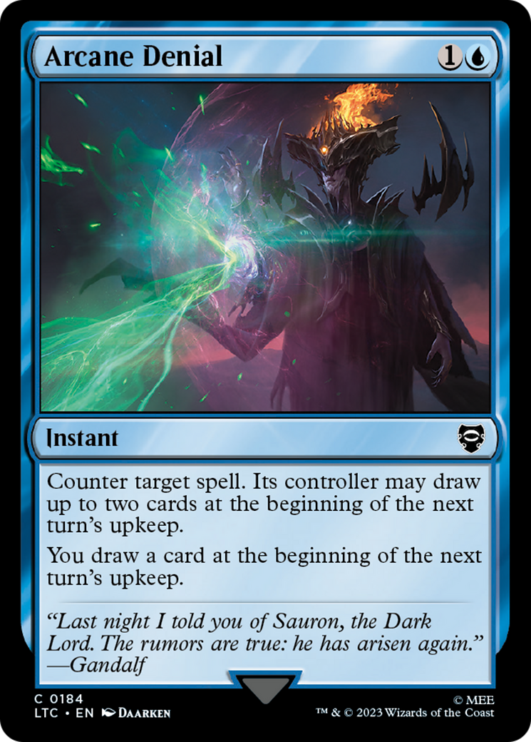 Arcane Denial [The Lord of the Rings: Tales of Middle-Earth Commander] - Magic: The Gathering - Card Brawlers | Quebec | Canada |