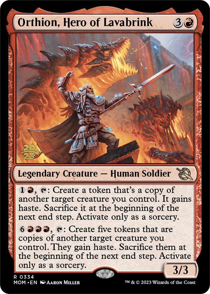 Orthion, Hero of Lavabrink [March of the Machine Prerelease Promos] - Magic: The Gathering - Card Brawlers | Quebec | Canada |