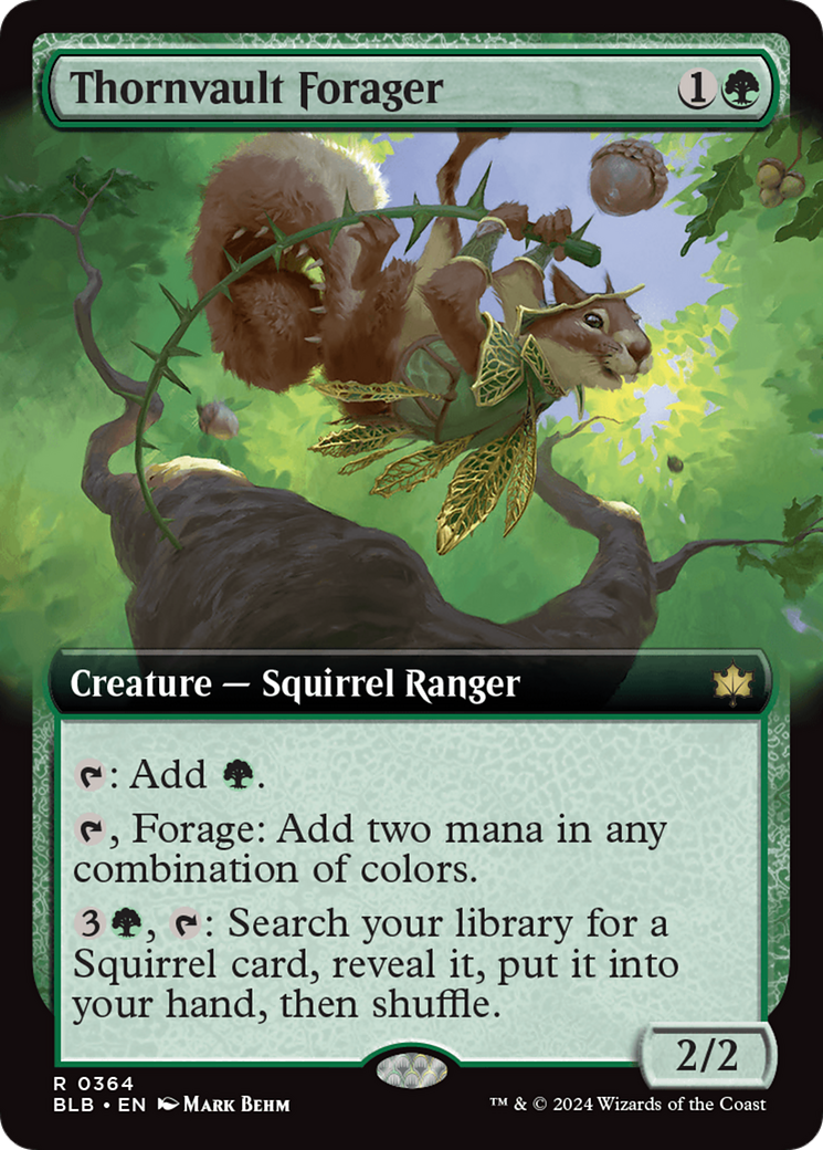 Thornvault Forager (Extended Art) [Bloomburrow] - Magic: The Gathering - Card Brawlers | Quebec | Canada |
