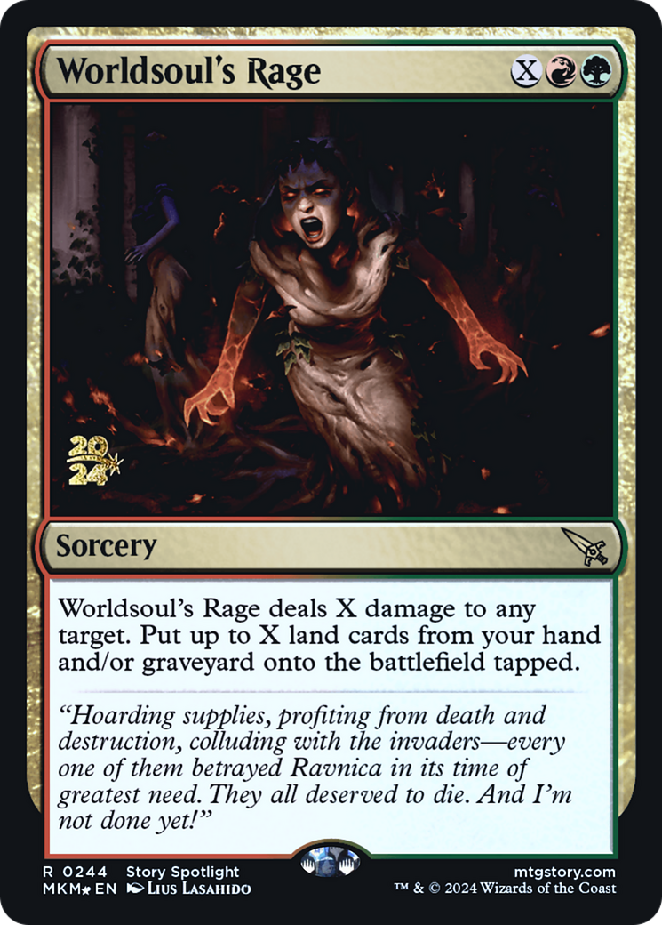 Worldsoul's Rage [Murders at Karlov Manor Prerelease Promos] - Magic: The Gathering - Card Brawlers | Quebec | Canada |