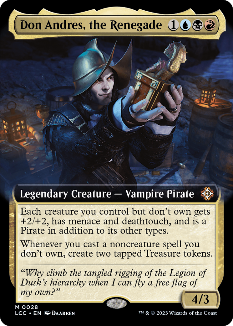 Don Andres, the Renegade (Extended Art) [The Lost Caverns of Ixalan Commander] - Magic: The Gathering - Card Brawlers | Quebec | Canada |