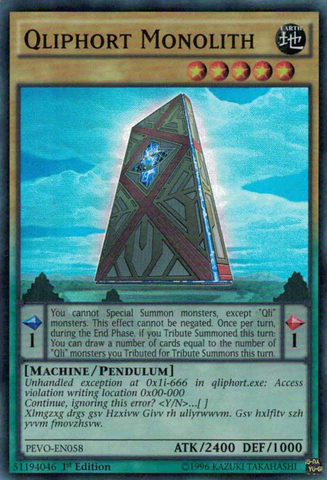 Qliphort Monolith [PEVO-EN058] Super Rare - Yu-Gi-Oh! - Card Brawlers | Quebec | Canada |