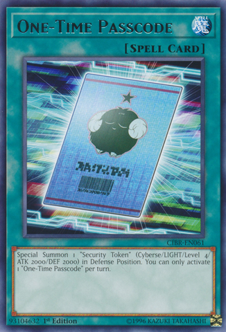 One-Time Passcode [CIBR-EN061] Rare - Yu-Gi-Oh! - Card Brawlers | Quebec | Canada |
