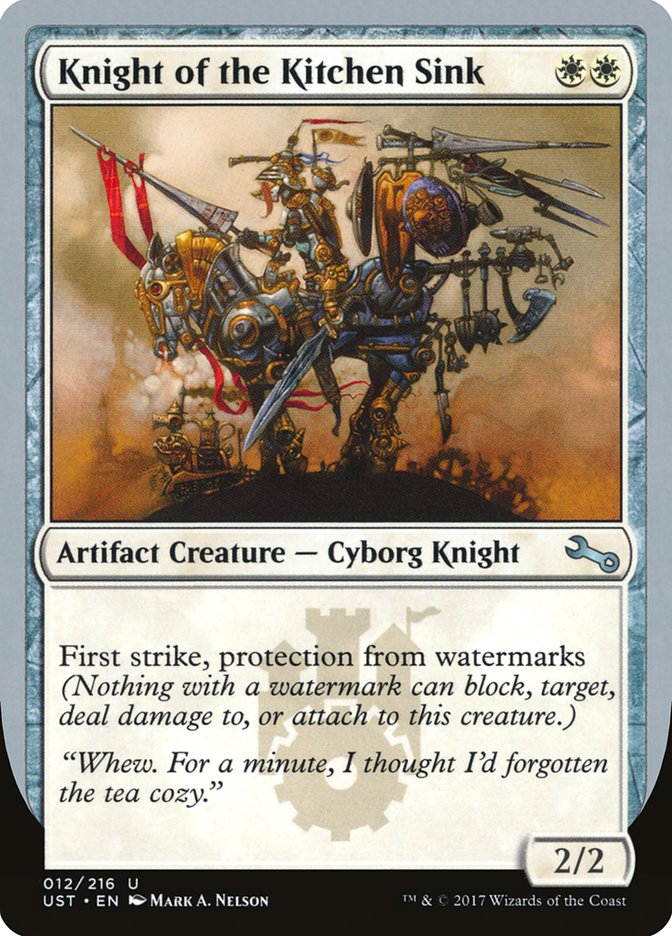 Knight of the Kitchen Sink ("protection from watermarks") [Unstable] - Magic: The Gathering - Card Brawlers | Quebec | Canada |