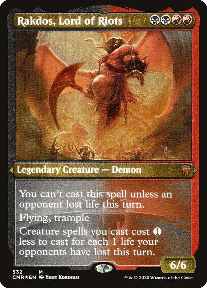 Rakdos, Lord of Riots (Etched) [Commander Legends] - Magic: The Gathering - Card Brawlers | Quebec | Canada |