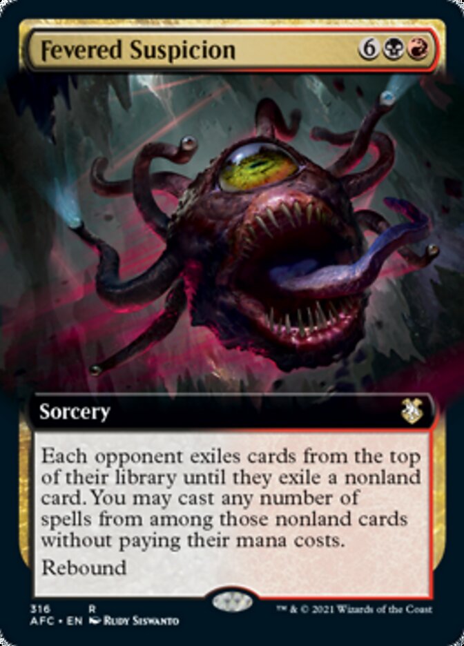 Fevered Suspicion (Extended Art) [Dungeons & Dragons: Adventures in the Forgotten Realms Commander] - Magic: The Gathering - Card Brawlers | Quebec | Canada |