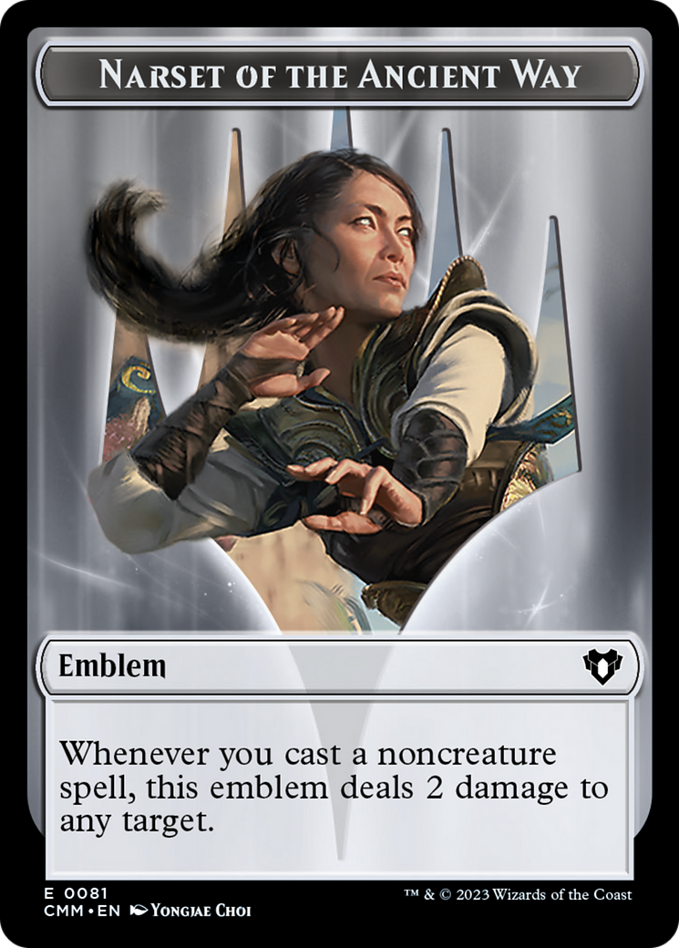 Narset of the Ancient Way Emblem // Wizard Double-Sided Token [Commander Masters Tokens] - Magic: The Gathering - Card Brawlers | Quebec | Canada |