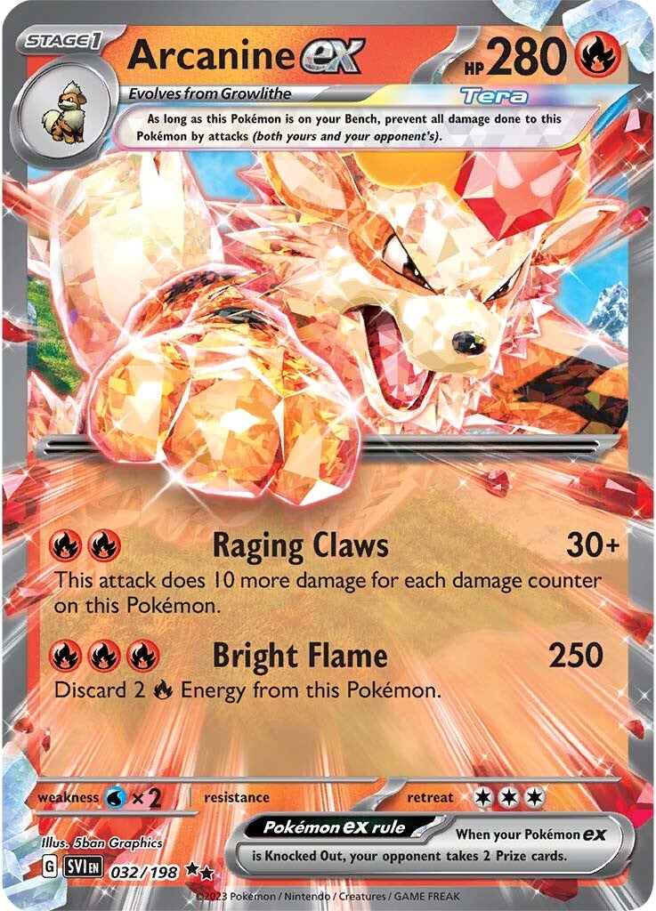 Arcanine ex (032/198) [Scarlet & Violet: Base Set] - Pokémon - Card Brawlers | Quebec | Canada |