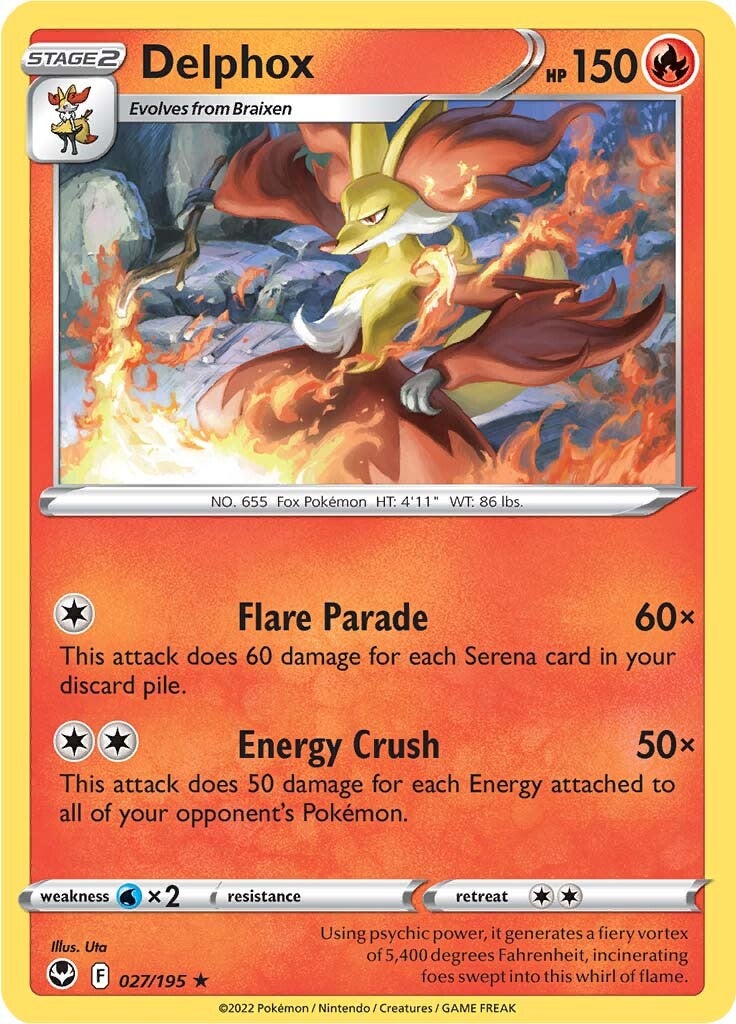 Delphox (027/195) [Sword & Shield: Silver Tempest] - Pokémon - Card Brawlers | Quebec | Canada |