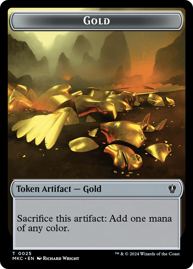 Gold // Lightning Rager Double-Sided Token [Murders at Karlov Manor Commander Tokens] - Magic: The Gathering - Card Brawlers | Quebec | Canada |