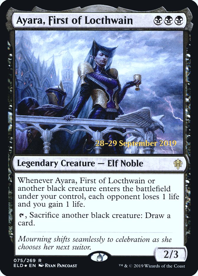 Ayara, First of Locthwain [Throne of Eldraine Prerelease Promos] - Magic: The Gathering - Card Brawlers | Quebec | Canada |