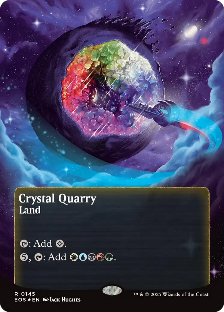 Crystal Quarry (0145) (Borderless) (Galaxy Foil) [Edge of Eternities: Stellar Sights] - Magic: The Gathering - Card Brawlers | Quebec | Canada |
