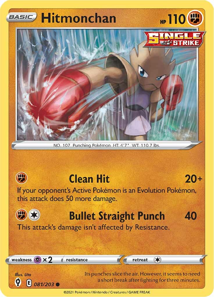 Hitmonchan (081/203) [Sword & Shield: Evolving Skies] - Pokémon - Card Brawlers | Quebec | Canada |