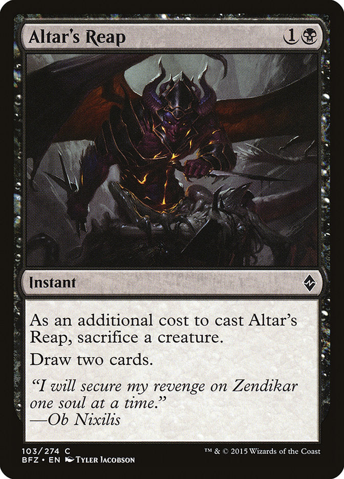 Altar's Reap [Battle for Zendikar] - Magic: The Gathering - Card Brawlers | Quebec | Canada |