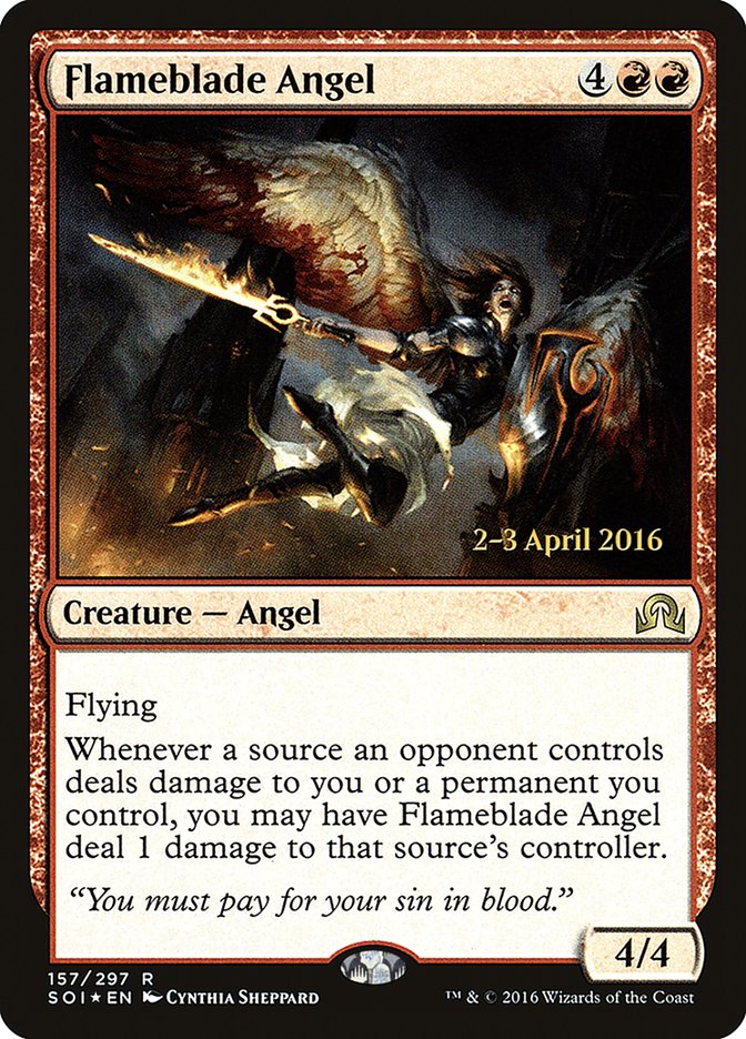 Flameblade Angel [Shadows over Innistrad Prerelease Promos] - Magic: The Gathering - Card Brawlers | Quebec | Canada |