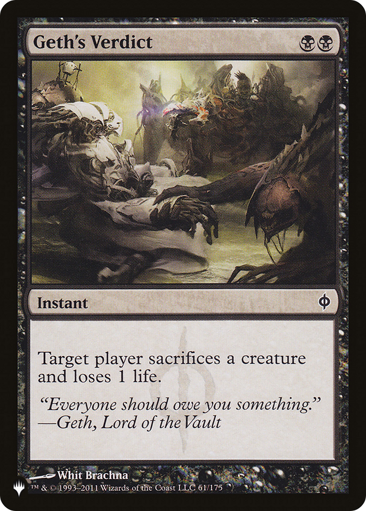 Geth's Verdict [The List] - Magic: The Gathering - Card Brawlers | Quebec | Canada |
