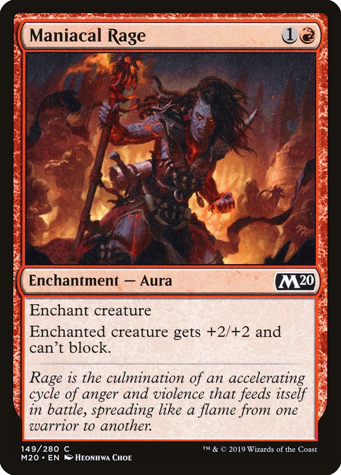 Maniacal Rage [Core Set 2020] - Magic: The Gathering - Card Brawlers | Quebec | Canada |