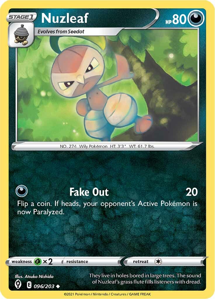 Nuzleaf (096/203) [Sword & Shield: Evolving Skies] - Pokémon - Card Brawlers | Quebec | Canada |