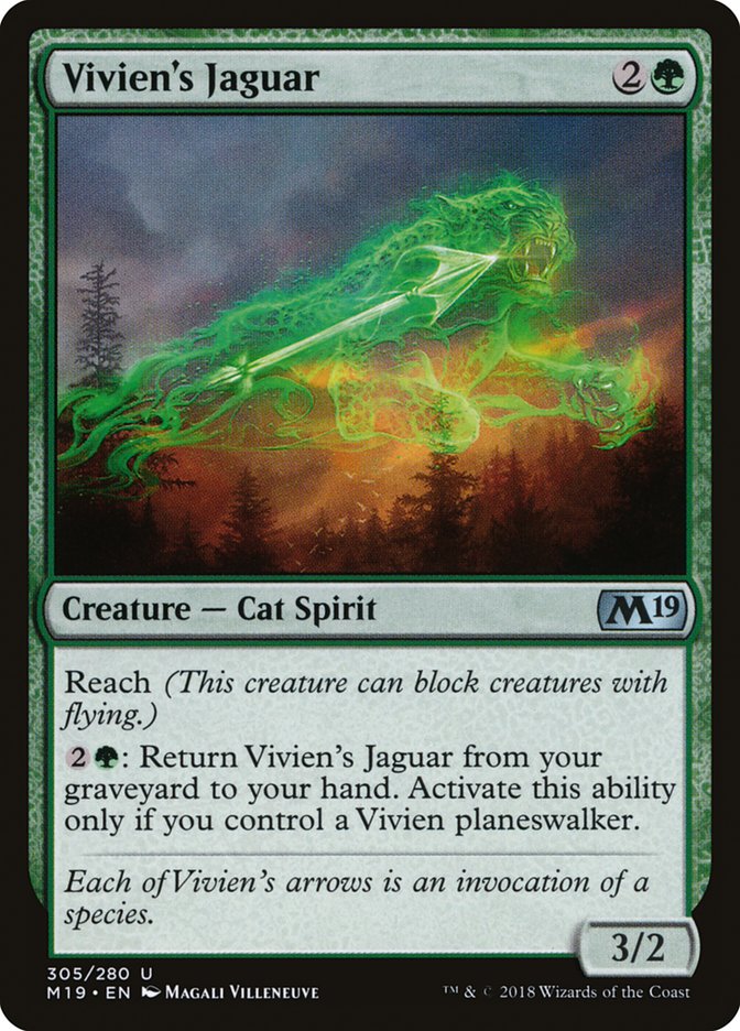 Vivien's Jaguar [Core Set 2019] - Magic: The Gathering - Card Brawlers | Quebec | Canada |
