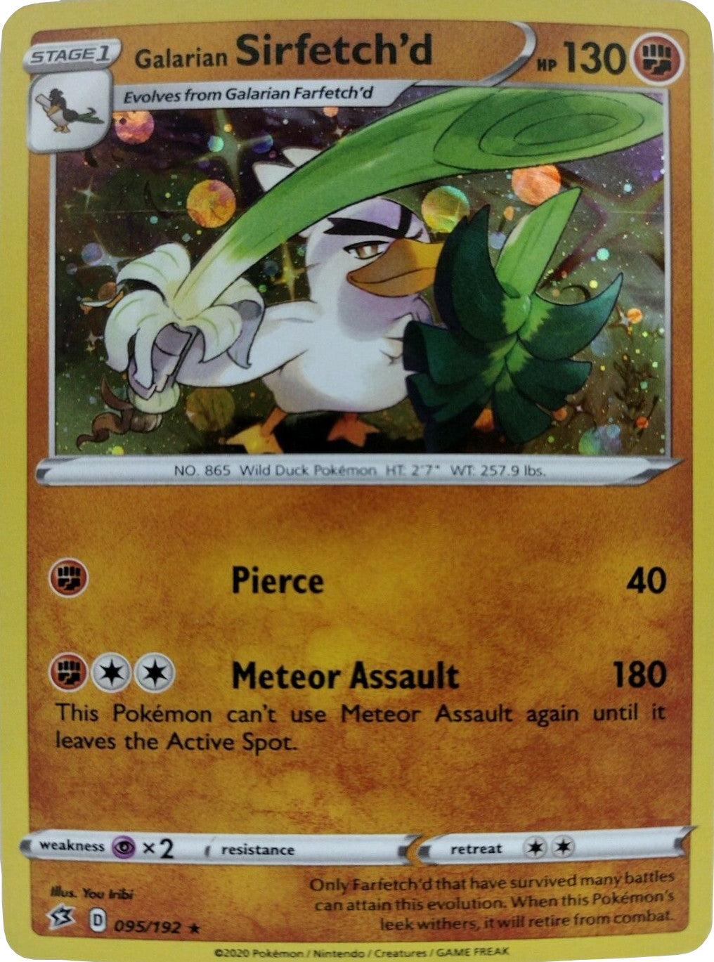 Galarian Sirfetch'd (095/192) (Cosmos Holo) [Sword & Shield: Rebel Clash] - Pokémon - Card Brawlers | Quebec | Canada |